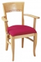 GA3876ARFO Biedermier Wood Padded Seat Restaurant Armchair