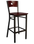 E163BSRFO Circle Back Metal Barstool