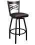 E136BSSRFO Swivel X Back Metal Barstool