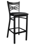 E136BSRFO X Back Metal Barstool