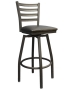 E135BSSRFO Swivel Ladderback Metal Barstool