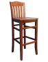 E1030BSRFO Vertical Slat Wood Barstool