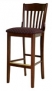 OD256USRFO Schoolhouse Barstool With Upholstered Seat